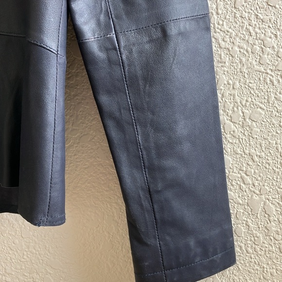 Bod Christensen Drape Collar Peplum Style Leather Jacket (Size 6) NWT - Picture 6 of 16